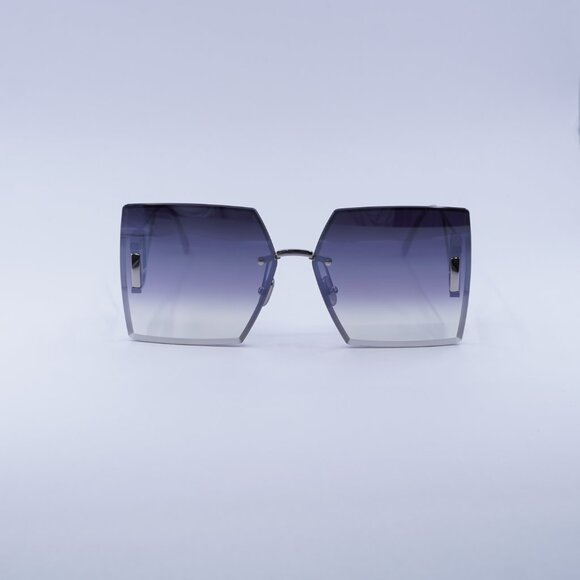 Dior 30MONTAIGNE S7U F0A6 Sunglasses Silver Square Frame, Grey Lenses main image 8